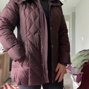 London fog parka jacket with removable hood